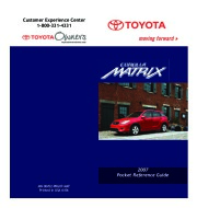 2007 Toyota Matrix Quick Reference Owners Guide, 2007 page 1