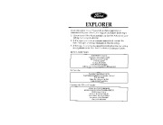 1996 Ford Explorer Owners Manual page 1