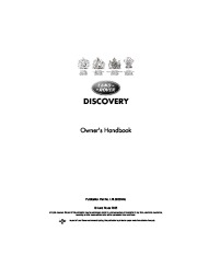 Land Rover Discovery Owners Manual, 2005 page 2