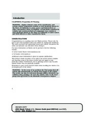 2005 Mazda Tribute Owners Manual, 2005 page 4