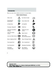 2005 Mazda Tribute Owners Manual, 2005 page 8