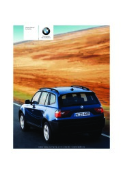 2005 BMW X3 2.5i 3.0i E83 Owners Manual, 2005 page 1