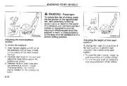 2002 Kia Sedona Owners Manual, 2002 page 22