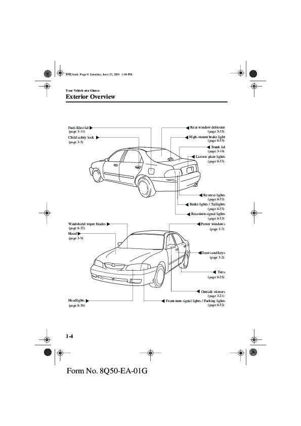 2002 Mazda 626 Owners Manual