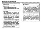 2001 Kia Sephia Owners Manual, 2001 page 25