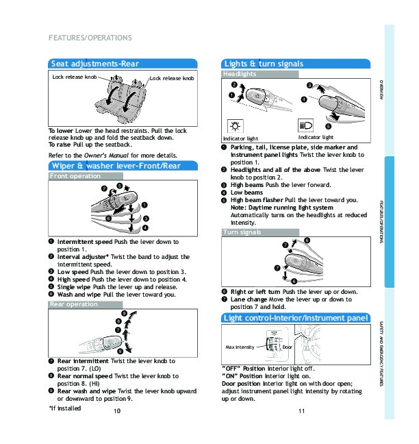 2005 Toyota Matrix Owners Manual Download