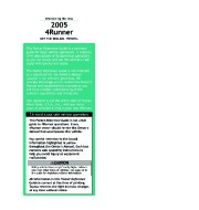 2005 Toyota 4Runner Reference Owners Guide, 2005 page 2