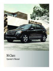 2011 Mercedes-Benz ML350 4MATIC ML350 BlueTEC ML550 4Matic ML63 AMG W164 Owners Manual, 2011 page 1