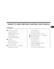 2007 Chrysler Sebring Sedan Owners Manual, 2007 page 7