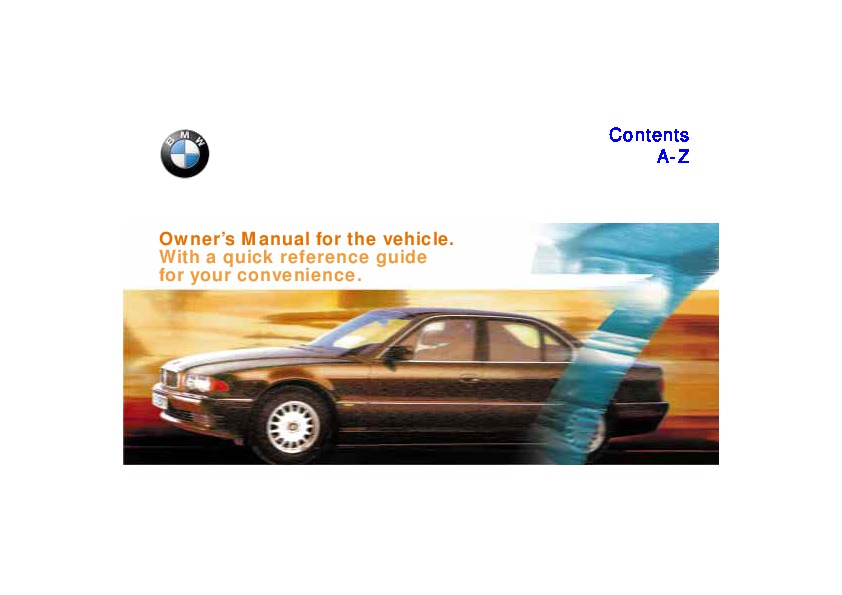 1993 Bmw 750il Owners Manual Free Download