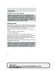2005 Mazda B Series B 4000 Owners Manual, 2005 page 5