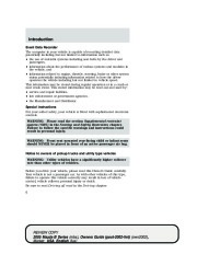 2005 Mazda B Series B 4000 Owners Manual, 2005 page 7