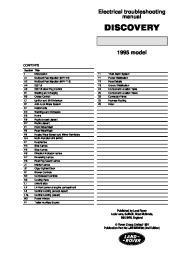 Land Rover Discovery Electrical Manual, 1995 page 2