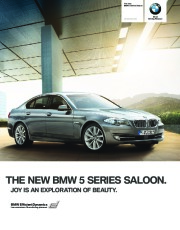 2010 BMW 5 Series F10 523i 528i 535i 550i 520d 525d 530d Catalogue, 2010 page 1