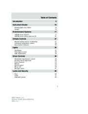 2006 Ford Fusion Owners Manual page 1