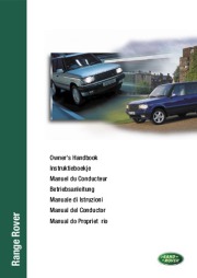 Land Rover Range Rover Handbook Australia Owners Manual, 2000 page 1
