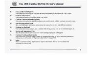 1998 Cadillac DeVille Owners Manual, 1998 page 2