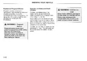 2005 Kia Sedona Owners Manual, 2005 page 42