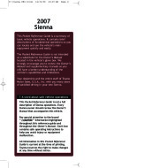2007 Toyota Sienna Reference Owners Guide, 2007 page 2