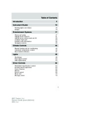 2007 Ford Fusion Owners Manual page 1