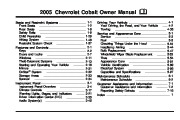2005 Chevrolet Cobalt Owners Manual page 1