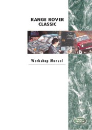 Land Rover Range Rover Classic Workshop Manual, 1995 page 1