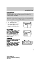 2008 Mazda Tribute Owners Manual, 2008 page 47