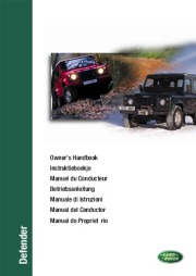 1998 Land Rover Defender 90, 110, 130 Owners Manual page 1