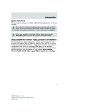2005 Ford Taurus Owners Manual, 2005 page 7