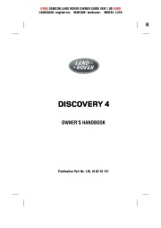 Land Rover Discovery 4 Handbook Owners Manual, 2014, 2015 page 1