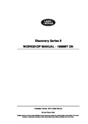 Land Rover Discovery Series II Workshop Manual, 1999 page 2