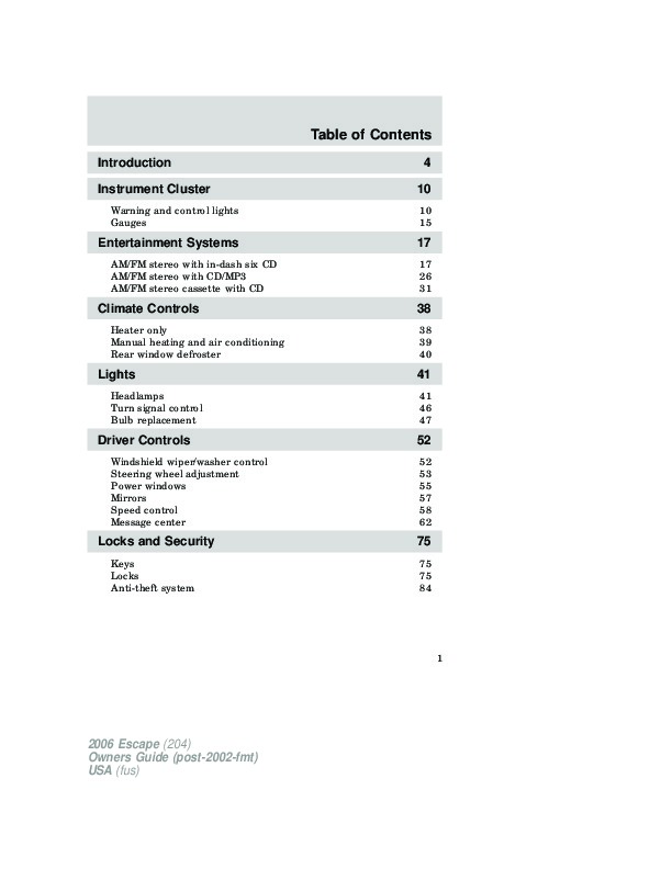 2006 ford escape manual pdf download