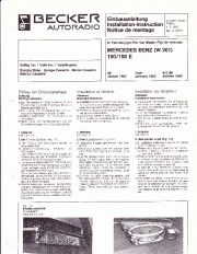 1983 Mercedes-Benz 190 190E W201 Audio Owners Manual, 1983 page 1