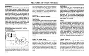 2001 Hyundai Grandeur XG300 3.0L Owners Manual, 2001 page 21