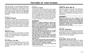 2001 Hyundai Grandeur XG300 3.0L Owners Manual, 2001 page 22