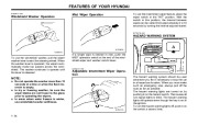 2001 Hyundai Grandeur XG300 3.0L Owners Manual, 2001 page 43