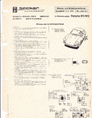1965 Porsche 911 912 Becker Audio Owners Manual, 1965 page 1