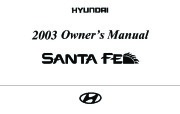 2003 Hyundai Santa Fe Owners Manual page 1