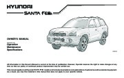 2003 Hyundai Santa Fe Owners Manual, 2003 page 3