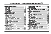 2006 Cadillac CTS CTS-V Owners Manual page 1