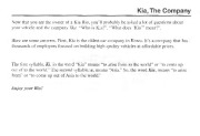 2001 Kia Rio Owners Manual, 2001 page 2