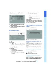 2010 BMW 3-Series Owners Manual iDrive, 2010 page 21