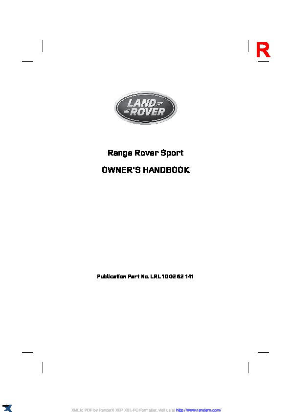 2009 Range Rover Sport Owners Manual Pdf