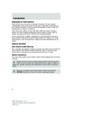 2007 Ford Explorer Owners Manual, 2007 page 6
