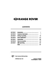 Land Rover Owners Manual, 1998 page 2