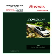 2007 Toyota Corolla Quick Reference Owners Guide, 2007 page 1
