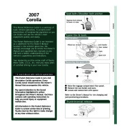 2007 Toyota Corolla Quick Reference Owners Guide, 2007 page 12