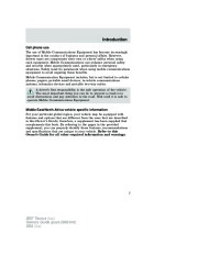 2007 Ford Taurus Owners Manual, 2007 page 7