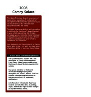 2008 Toyota Solara Reference Owners Guide, 2008 page 2