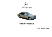 1994 Mercedes-Benz S350 TURBODIESEL W140 Owners Manual, 1994 page 1